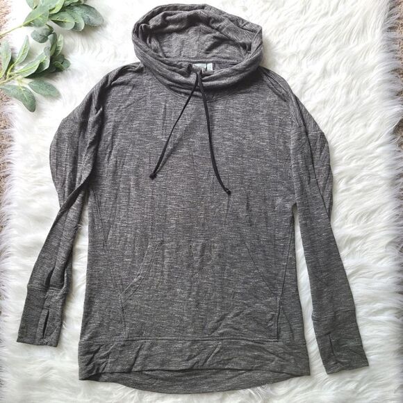 ATHLETA Marled Gray Cowl Neck Sweater Sz Small - Picture 1 of 12